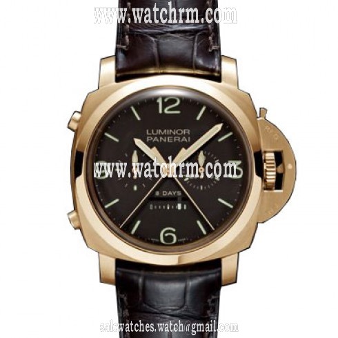 Panerai Luminor 8 Days Rattrapante Brown Dial Men's Watch PAM00319