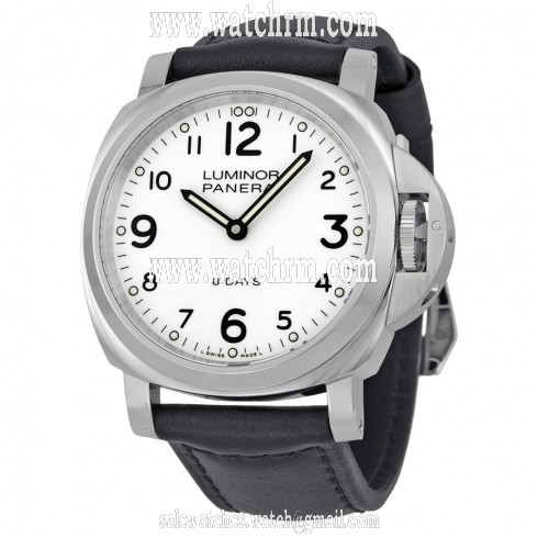 Panerai Luminor Base 8 Days Acciaio Mechanical White Dial Men's Watch PAM00561