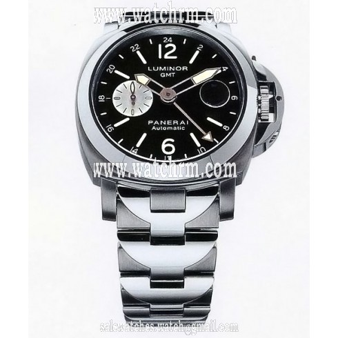 Panerai Luminor GMT Black Dial Stainless Steel and Titanium Men's Watch PAM00161