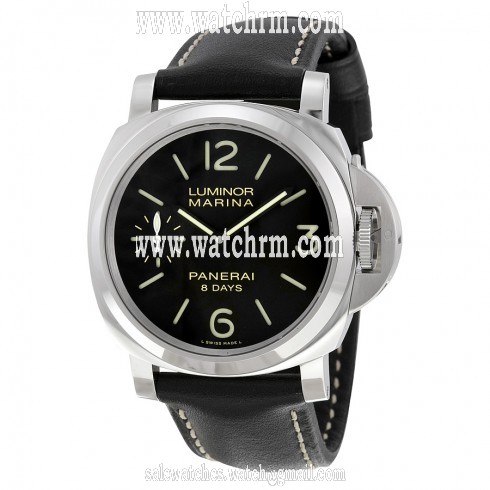 Panerai Luminor Marina Black Dial Black Leather Men's Watch PAM00510