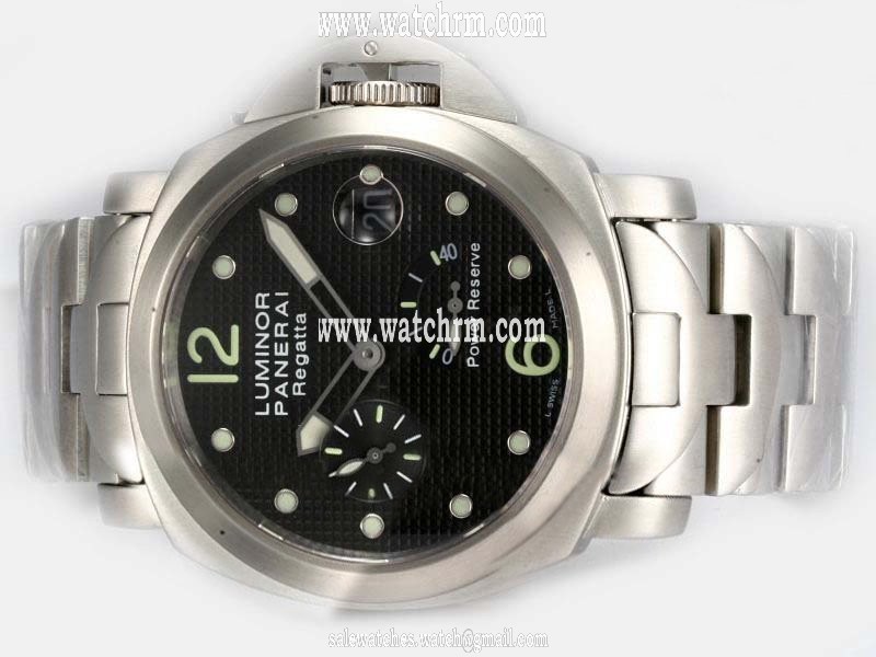 Panerai Luminor PAM 222 Mens Silver Stainless Steel Strap Stainless Steel Bezel Watch