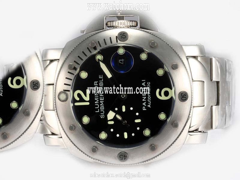 Panerai Luminor PAM00024 Silver Stainless Steel Strap Stainless Steel Bezel Midsize Watch