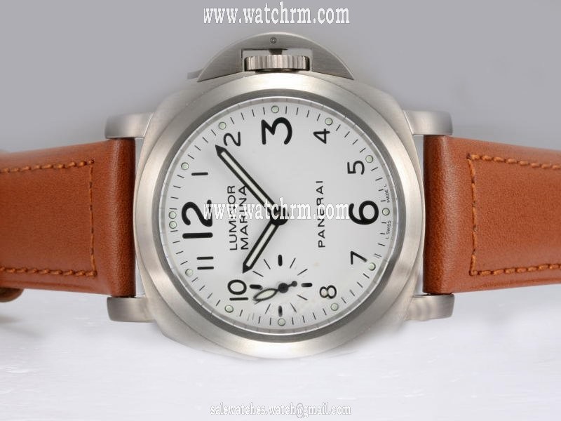 Panerai Luminor PAM00051 44mm Manual Winding White Dial Watch