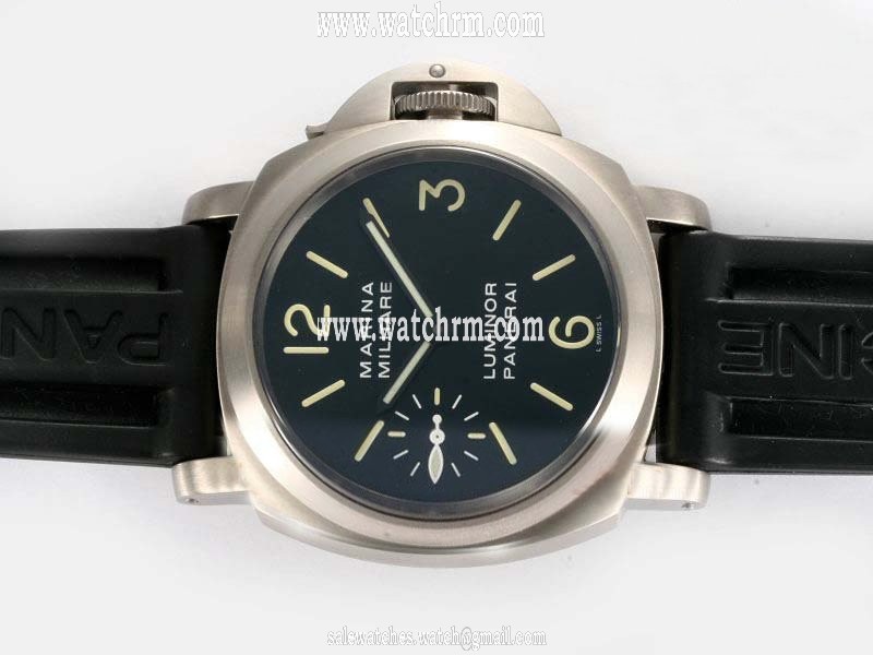 Panerai Luminor PAM00111 Stainless Steel Bezel Blue Dial Manual Winding Watch