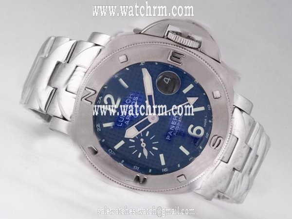 Panerai Luminor PAM00186 Silver Stainless Steel Strap 44mm Midsize Watch