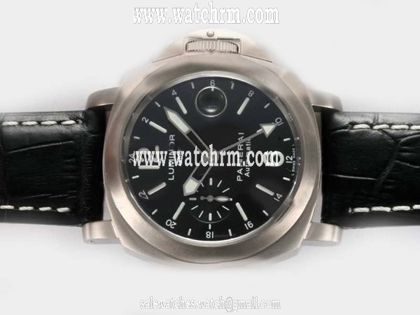 Panerai Luminor PAM088 Midsize Black Crocodile Leather Strap 44mm Watch