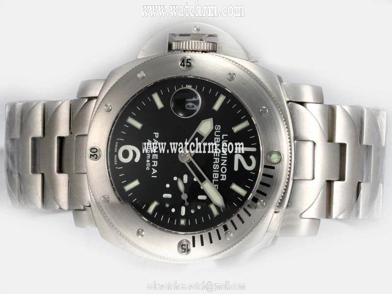 Panerai Luminor PAM239 Round Silver Stainless Steel Strap Mens Watch