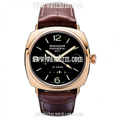 Panerai Radiomir 10 Day GMT 18kt Pink Gold Men's Watch PAM00273
