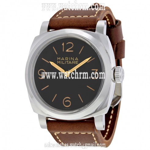 Panerai Radiomir 1940 Black Dial Hand Wound Brown Leather Men's Watch PAM00587