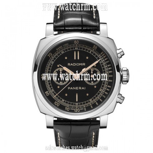 Panerai Radiomir 1940 Chronograph Black Dial Black Strap Men's Watch PAM00520