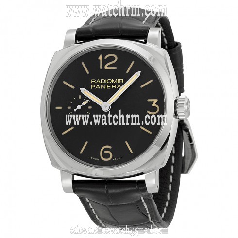 Panerai Radiomir 1940 Mechanical Black Dial Black Leather Men's Watch PAM00512