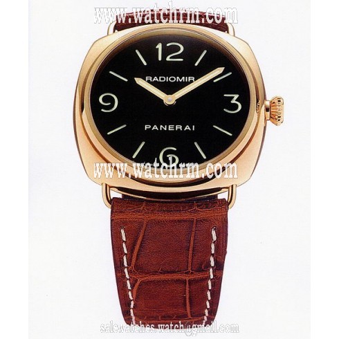 Panerai Radiomir Base Black Dial Brown Leather Men's Watch PAM00231