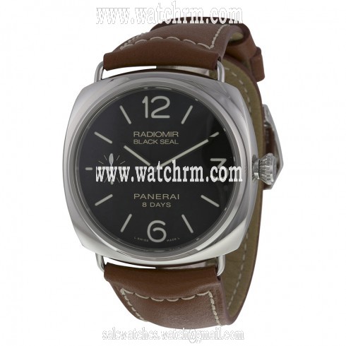 Panerai Radiomir Black Dial Brown Leather Men's Watch PAM00609