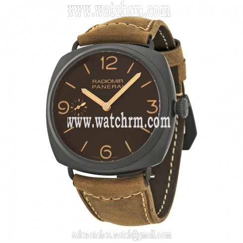 Panerai Radiomir Composite Brown Dial Brown Leather Men's Watch PAM00504