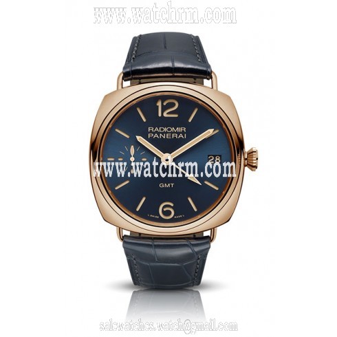 Panerai Radiomir GMT Oro Rosso Blue Dial Men's Watch PAM00598