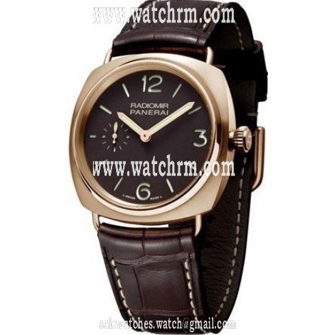 Panerai Radiomir Oro Rosso Brown Dial 18kt Rose Gold Brown Leather Men's Watch PAM00336