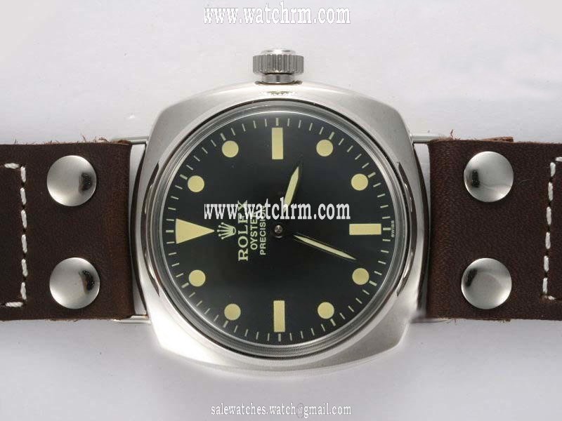 Panerai Radiomir PAM 425 Round Stainless Steel Case Black Dial Watch