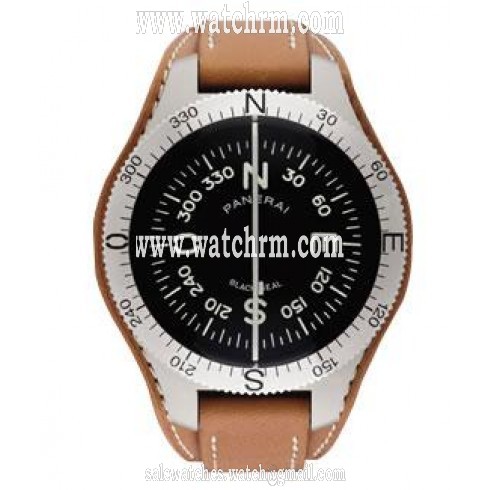 Panerai Special Edition 2004 Black Seal Brown Leather Strap Compass M00191