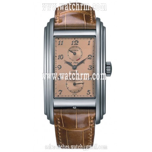 Patek Philippe 10 Day Tourbillion Rose Gold Dial Brown Leather Men's Watch 5101P