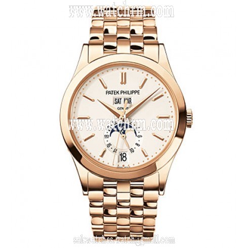 Patek Philippe Annual Calendar Silver Dial 18kt Rose Gold Men's Watch 5396-1R-010