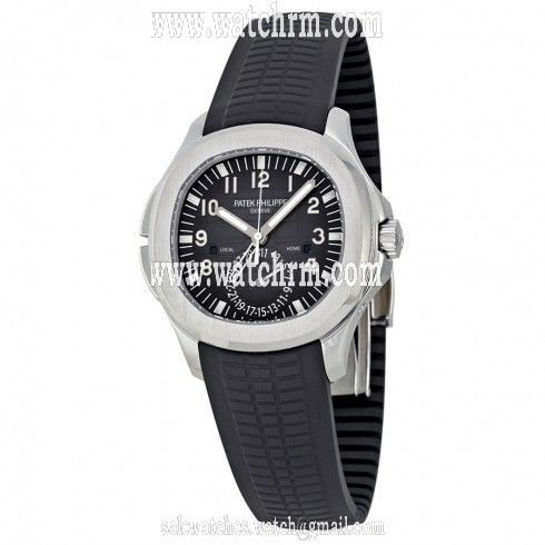 Patek Philippe Aquanaut Dual Time Black Dial Automatic Men's Watch 5164A-001