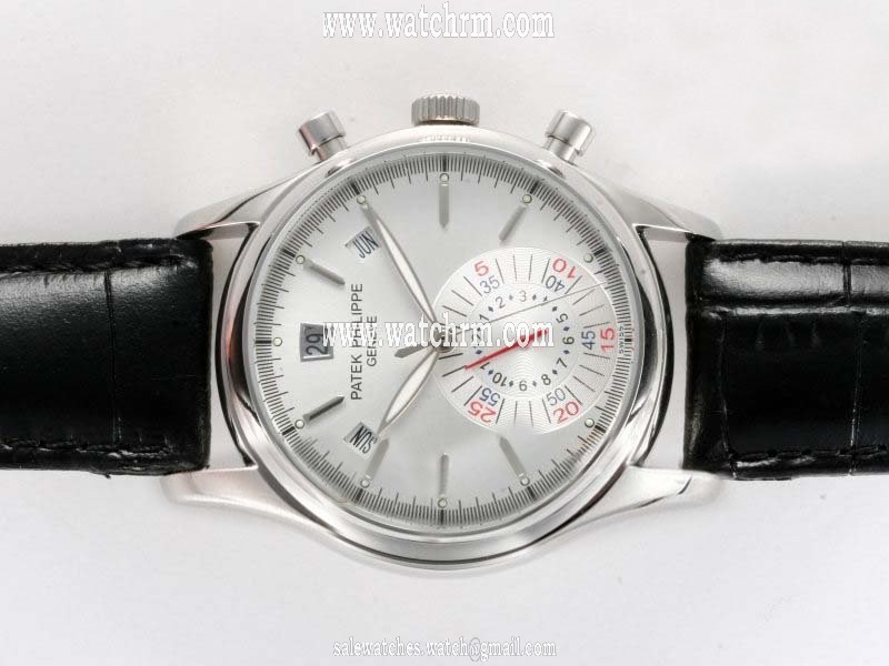 Patek Philippe Calatrava 5196G Round Red Dial Black Crocodile Leather Strap Watch