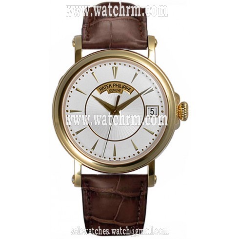 Patek Philippe Calatrava Automatic Opaline Dial 18 kt Yellow Gold Men's Watch 5153J