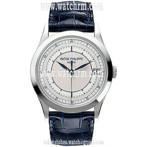 Patek Philippe Calatrava Automatic Silver Dial 18kt White Gold Men's Watch 5296G-001