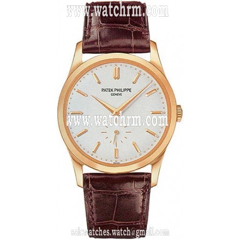 Patek Philippe Calatrava Automatic White Dial 18 kt Rose Gold Men's Watch 5196R