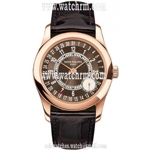 Patek Philippe Calatrava Brown Dial 18K Rose Gold Men's Watch 6000R-001