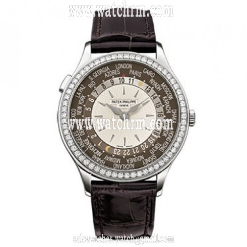 Patek Philippe Complication Mechanical Ivory and Brown Dial Men's Watch 7130G-010