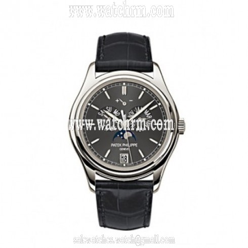 Patek Philippe Complications Automatic Moonphase Black Dial Men's Watch 5146P-001