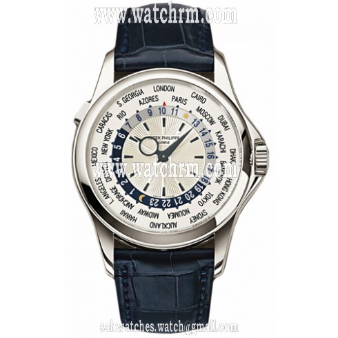 Patek Philippe Complications Silver Dial Leather Men's Watch 5130G-019