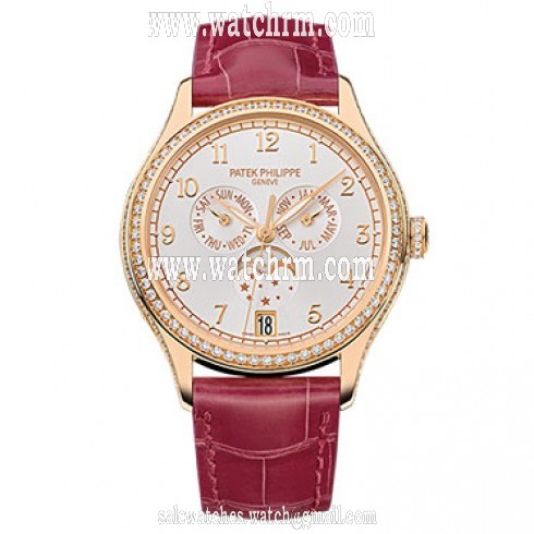 Patek Philippe Complications Silvery Sunburst Dial 18K Rose Gold Automatic Ladies Watch 4947R-001