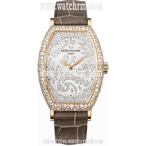 Patek Philippe Gondolo Mechanical Gold and Diamond Dial Ladies Watch 7099R-001