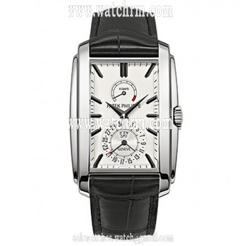 Patek Philippe Gondolo Silver White Dial 18K White Gold Men's Watch 5200G-010
