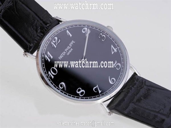 Patek Philippe Grand Complications 3939HP Black Dial 40mm Black Ostrich Leather Strap Watch