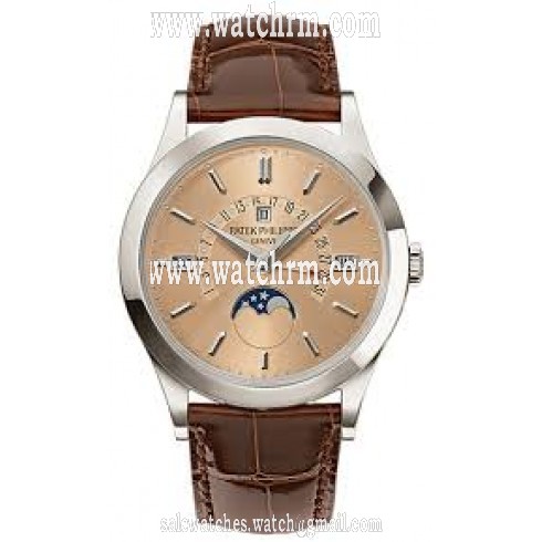 Patek Philippe Grand Complications Honey Brown Dial Automatic Men's Prepetual Calendar Watch 5496P-014