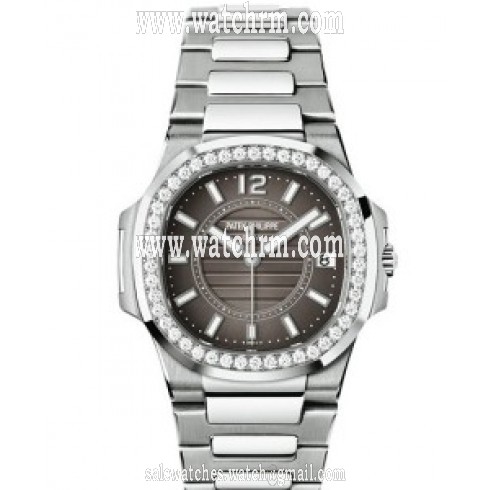 Patek Philippe Nautilus Grey Dial 18kt White Gold Ladies Watch 7010/1G-010