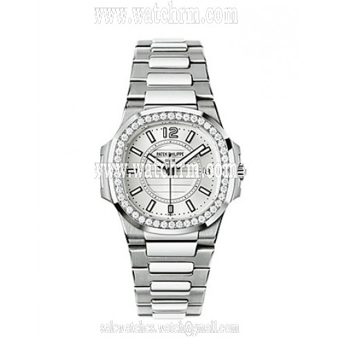Patek Philippe Nautilus Silver Dial Stainless Steel Ladies Watch 7010/1G-001