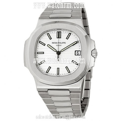 Patek Philippe Nautilus Silvery White Dial Stainless Steel Men's Watch 5711-1A-011