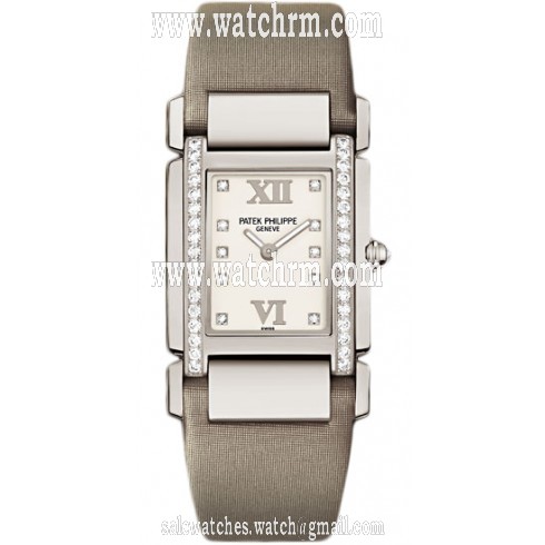 Patek Philippe Twenty 4 Diamond White Dial White Gold Ladies Watch 4920G/010