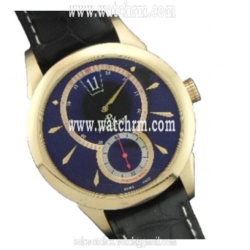 Perrelet Jumping Hour Black Leather Men's Watch A3009/5