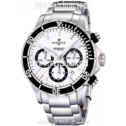 Perrelet Seacraft White Dial Chronograph Automatic Men's Watch A1054-A
