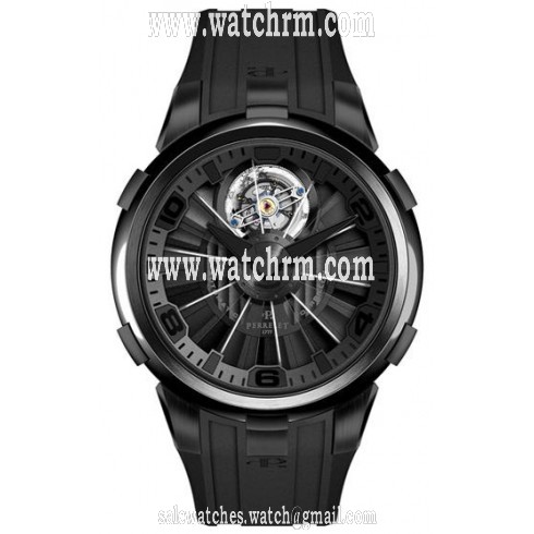 Perrelet Tourbillon Black Dial Automatic Men's Watch A1080-1
