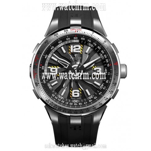 Perrelet Turbine Pilot Titanium Dial Automatic Men's Watch A1085-1