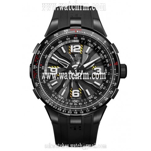 Perrelet Turbine Pilot Titanium Dial Automatic Men's Watch A1086-1