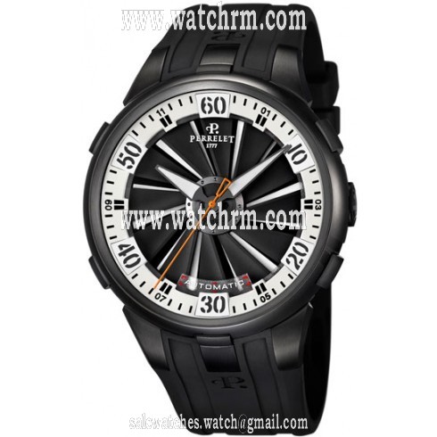 Perrelet Turbine XL Black and White Dial Automatic Men's Watch A1051-4