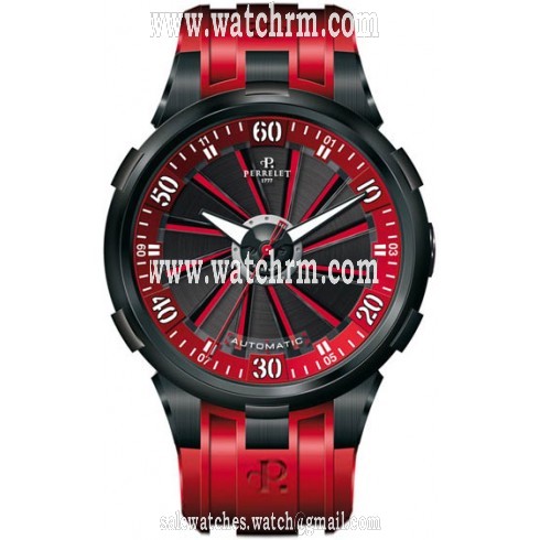 Perrelet XL Racing Black and Red Automatic Men's Watch A1051-6