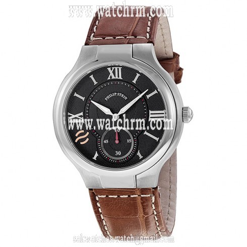 Philip Stein Black Dial Leather Strap Men's Watch 42-BK-ASBR